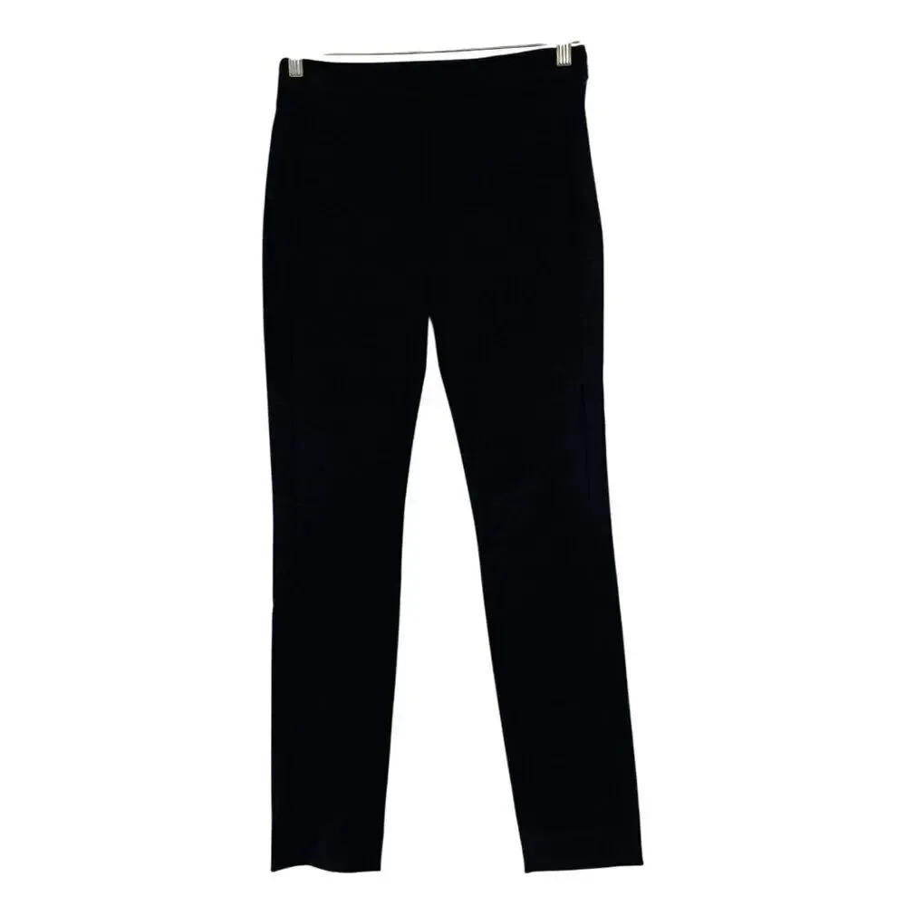 Tory Burch Womens Maude Legging Pants sz 0 Navy Blue Cotton Stretch 41694 NWT